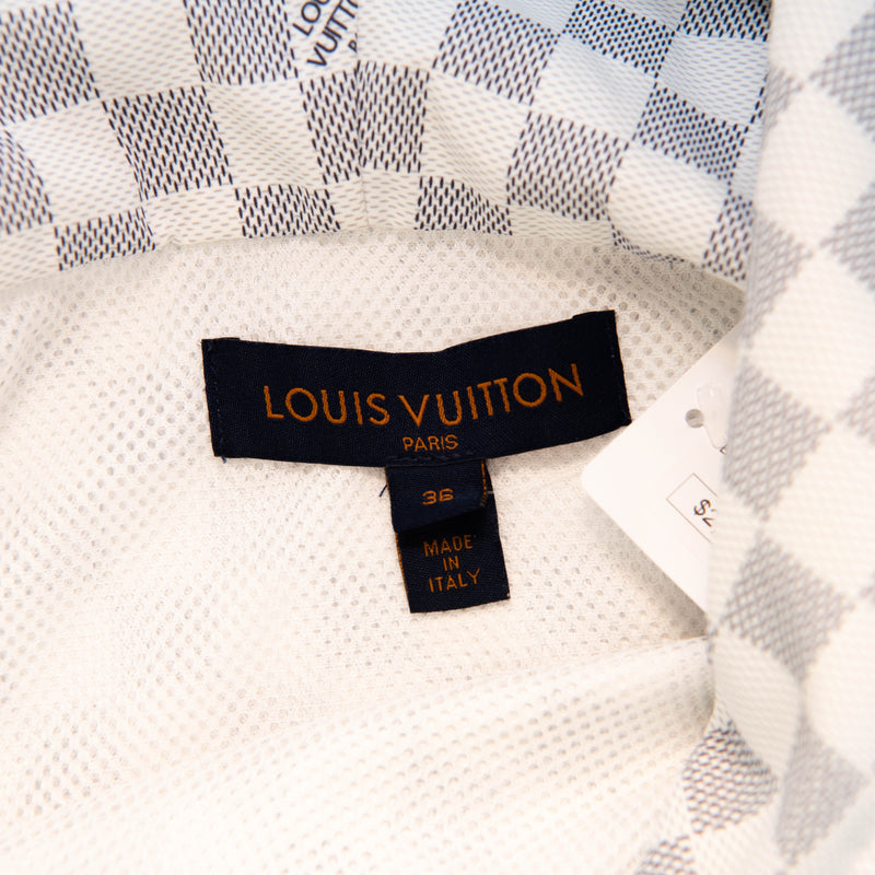 Louis Vuitton By The Pool  2021 Damier Azur Radzimir Nylon Hooded Parka Size 36