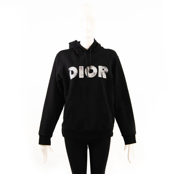 DIOR SS20 Daniel Arsham 2020 Eroded Logo  Cotton Hoodie Size Small