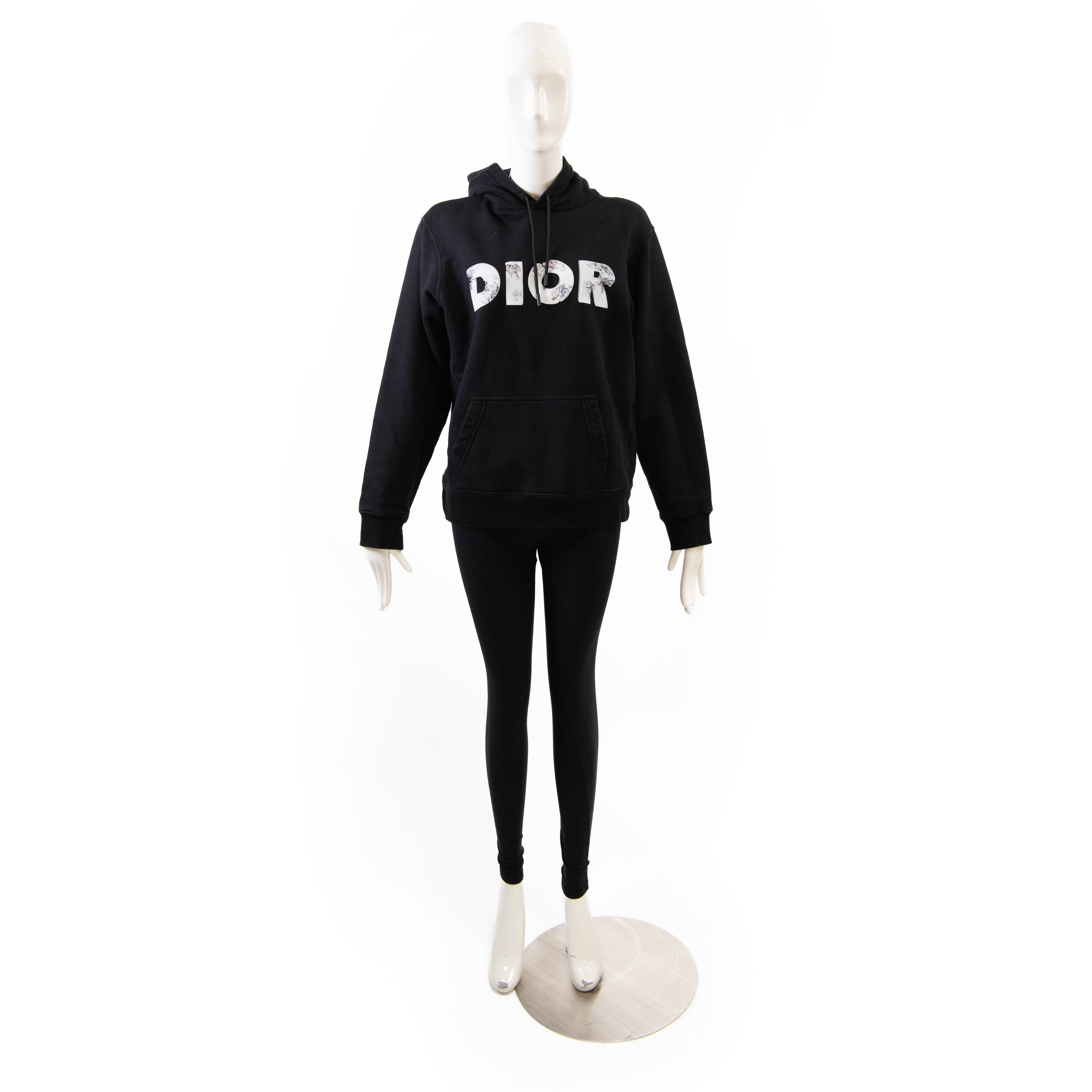 DIOR SS20 Daniel Arsham 2020 Eroded Logo Cotton Hoodie Size