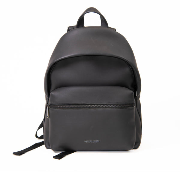 Bottega Veneta Black Matte Leather Street Backpack