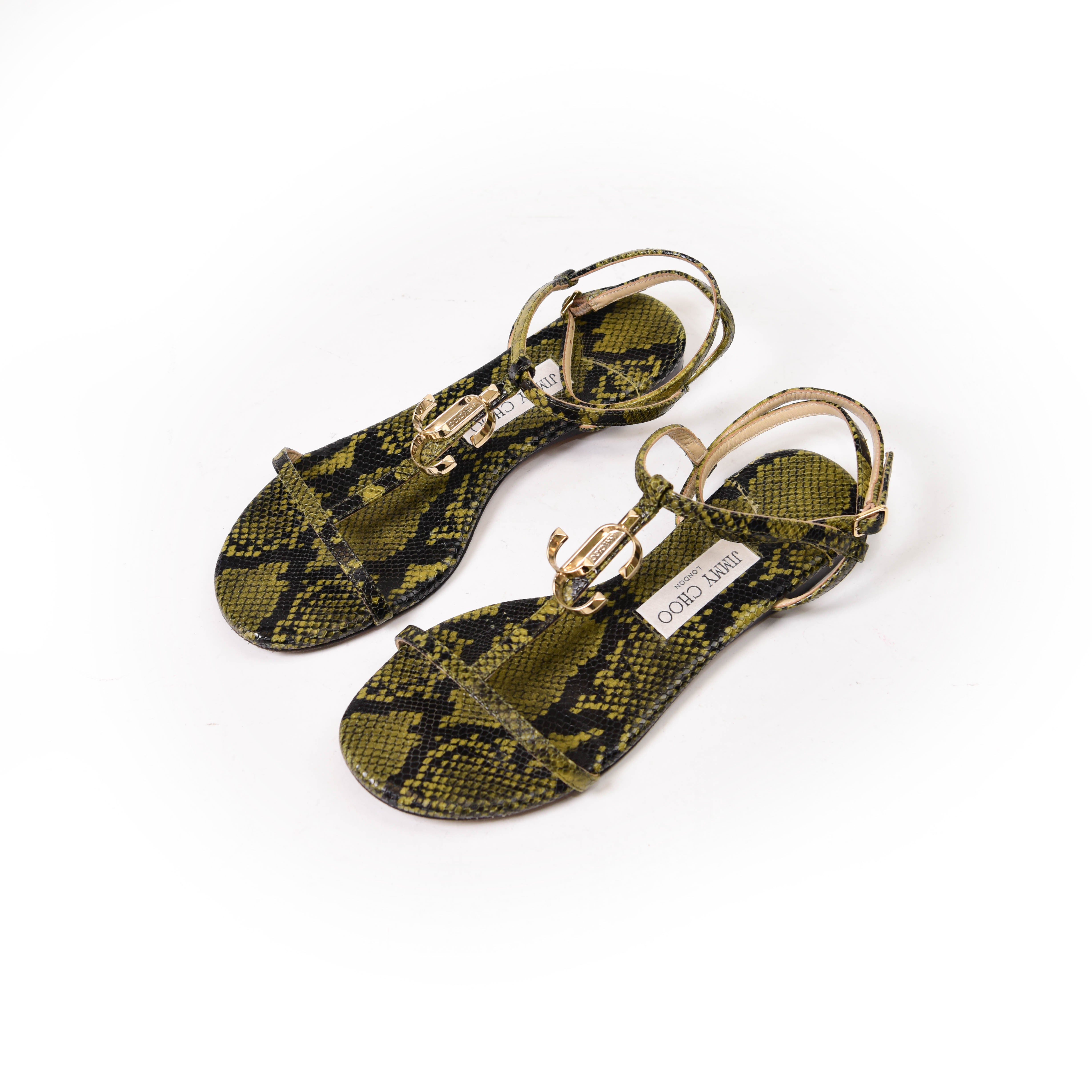 サンダル・ミュール JIMMY CHOO DINA FLAT LEATHER SANDALS Jimmy Choo Dina flat sandals for Women - Black in UAE