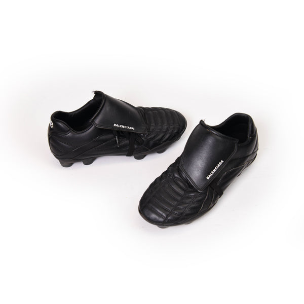 Balenciaga Black Leather Men's Soccer Sneakers Size 6