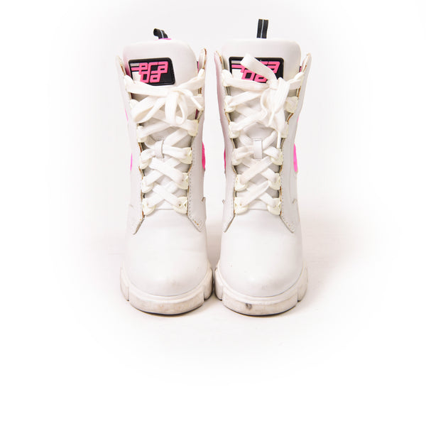 Prada White Leather Boots Size 37