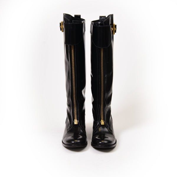 Tory Burch Black Leather Boots Size 6M