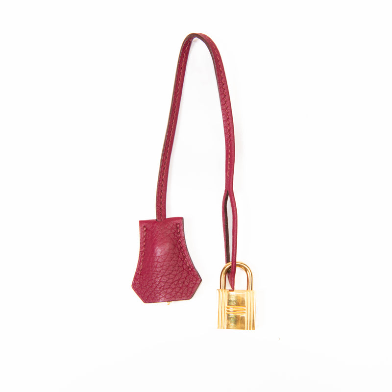 Hermes Rubis Red Togo Leather 35cm Birkin Gold Hardware