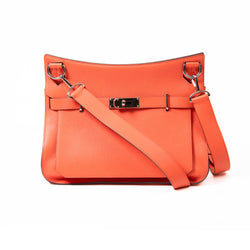 Hermes Feu Orange Swift Leather Jypsiere 34 Bag Palladium Hardware