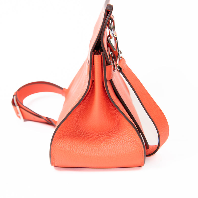 Hermes Feu Orange Swift Leather Jypsiere 34 Bag Palladium Hardware