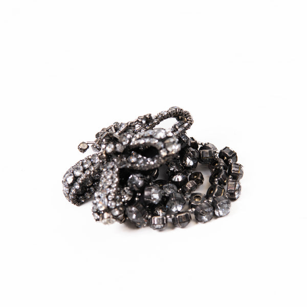 Vera Wang Black Crystal Flower Bracelet