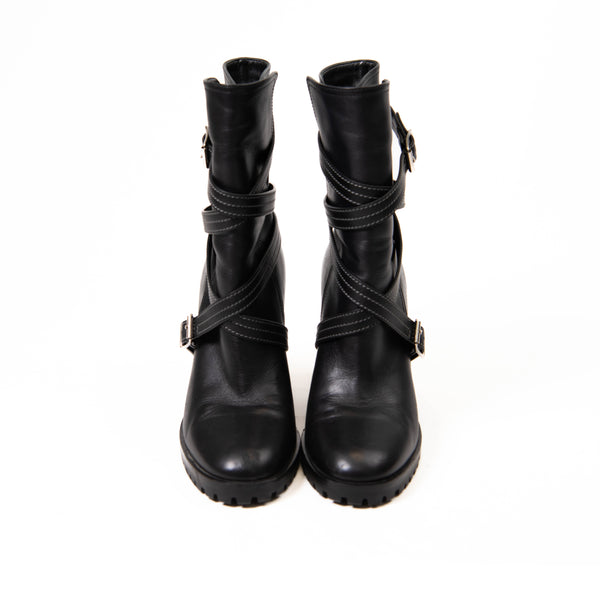 Gianvito Rossi Black Leather Boots Size 39