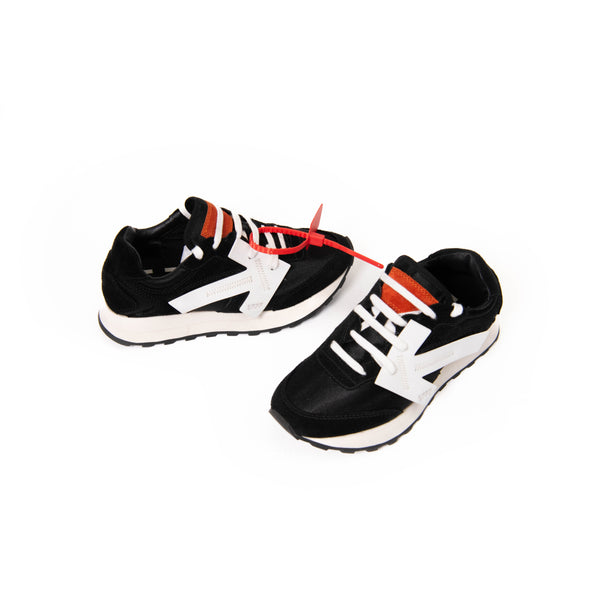 Off White Black Polyester and Suede Sneakers Size 37