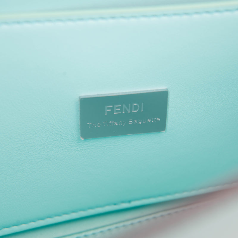 Tiffany & CO. X FENDI 2022 Robin's Egg Leather Baguette