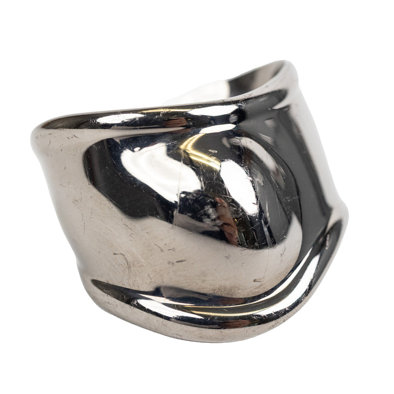Tiffany & Co. Elsa Peretti Iridescent Dark Silver Bone Cuff Bracelet