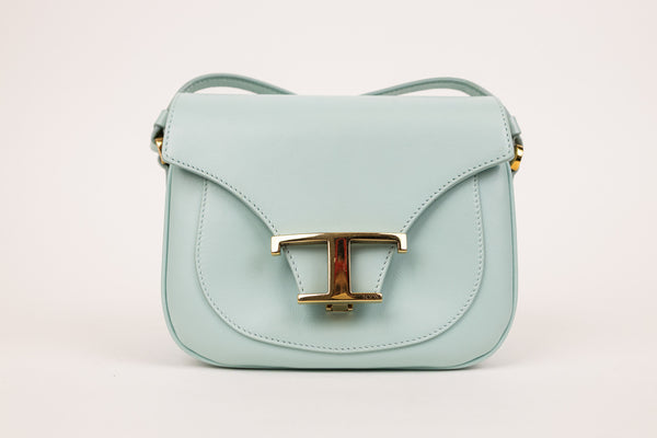 Tod's Blue Calfskin Leather Timeless Crossbody Bag