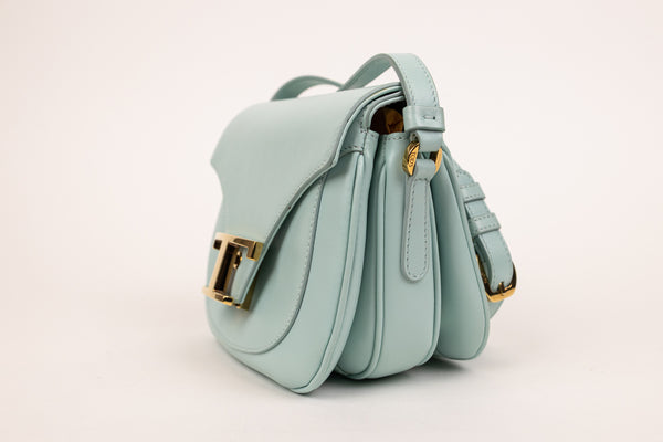 Tod's Blue Calfskin Leather Timeless Crossbody Bag