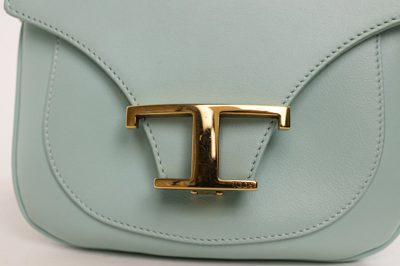 Tod's Blue Calfskin Leather Timeless Crossbody Bag