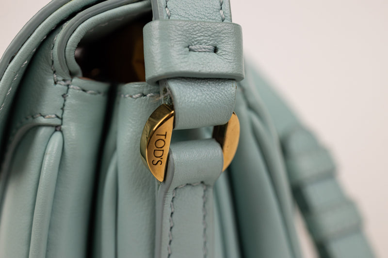 Tod's Blue Calfskin Leather Timeless Crossbody Bag