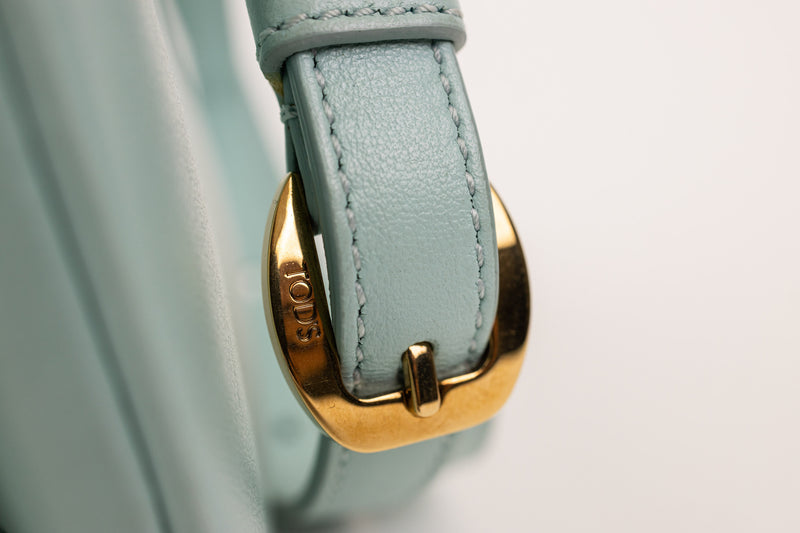 Tod's Blue Calfskin Leather Timeless Crossbody Bag