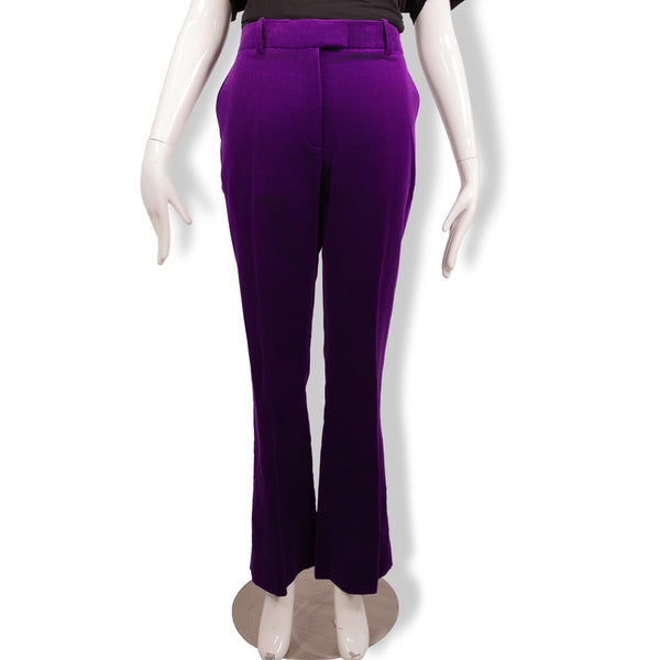 Tom Ford Purple Velvet Straight Pants Size 42