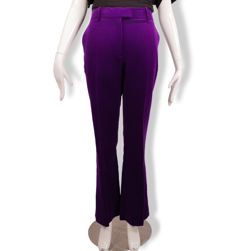Tom Ford Purple Velvet Straight Pants Size 42
