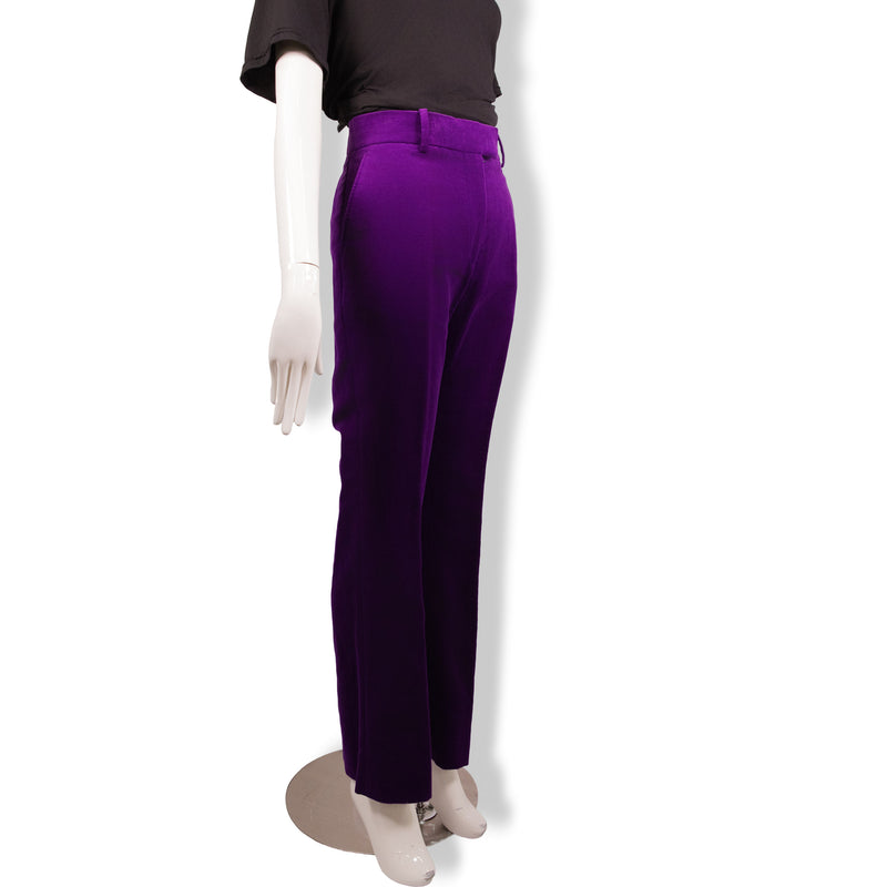 Tom Ford Purple Velvet Straight Pants Size 42