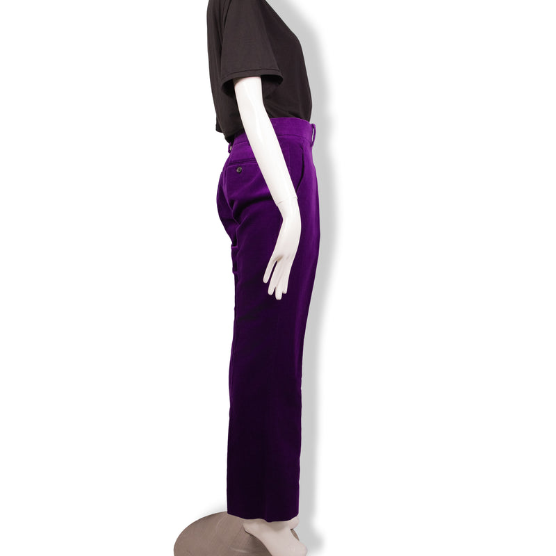 Tom Ford Purple Velvet Straight Pants Size 42