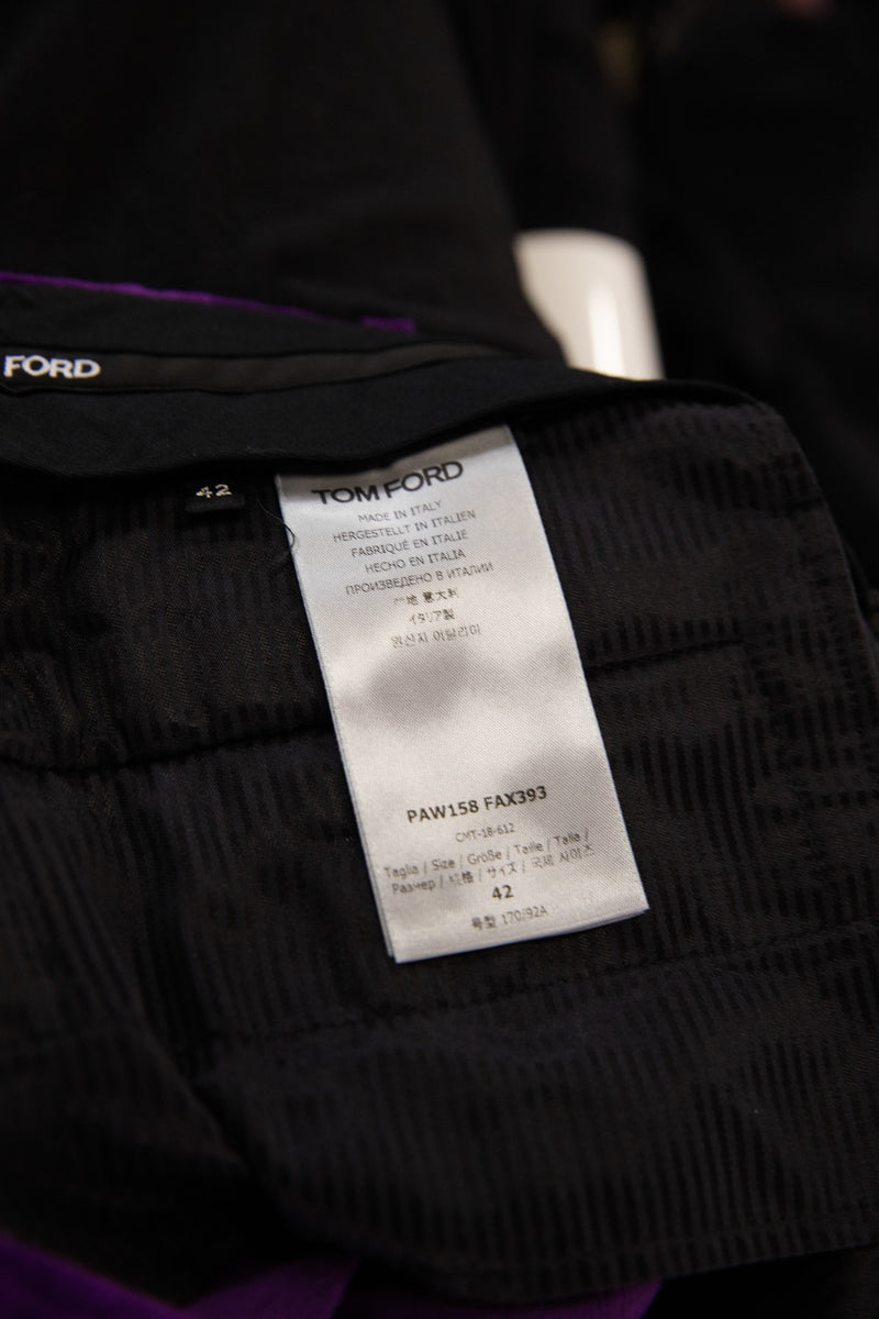 Tom Ford Purple Velvet Straight Pants Size 42