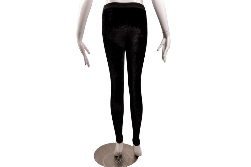 Tom Ford Black Velvet Skinny Leggings Pants Size S – On Que Style