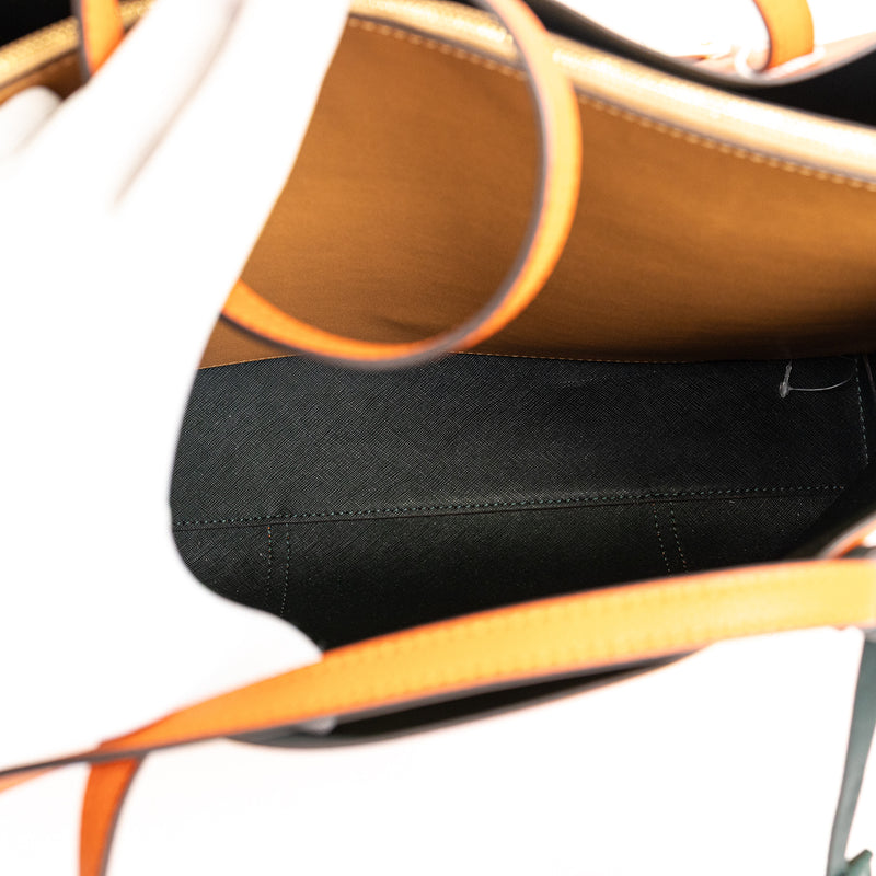 Tory Burch Orange Leather Tote