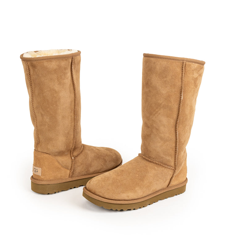 UGG Tan Brown Tall Faux Fur Boots 6/7