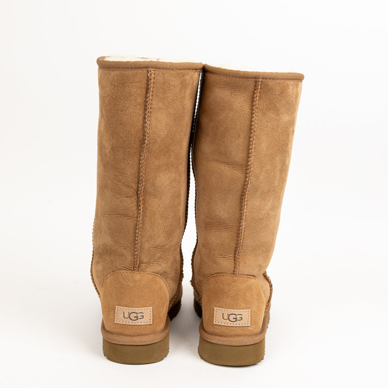 UGG Tan Brown Tall Faux Fur Boots 6/7
