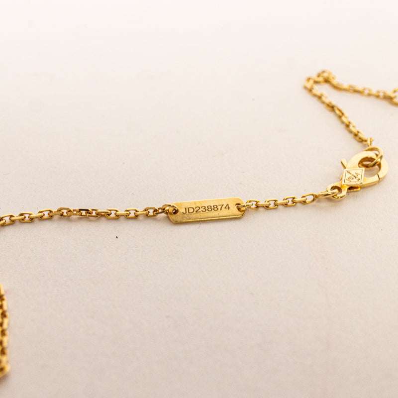 Van Cleef & Arpels Vintage Alhambra Guilloché Yellow Gold Pendant