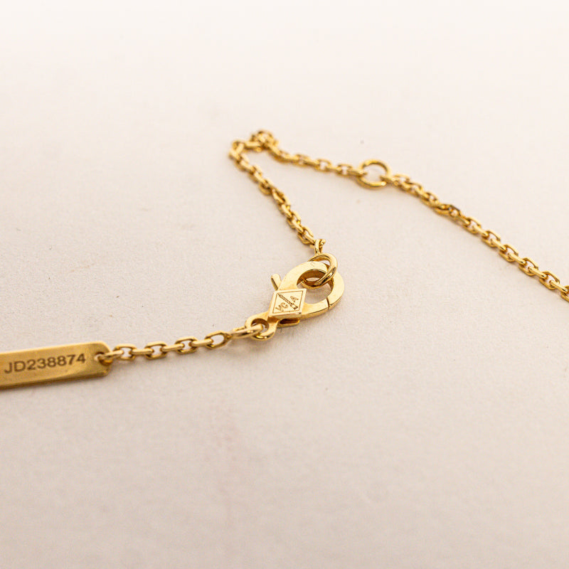 Van Cleef & Arpels Vintage Alhambra Guilloché Yellow Gold Pendant