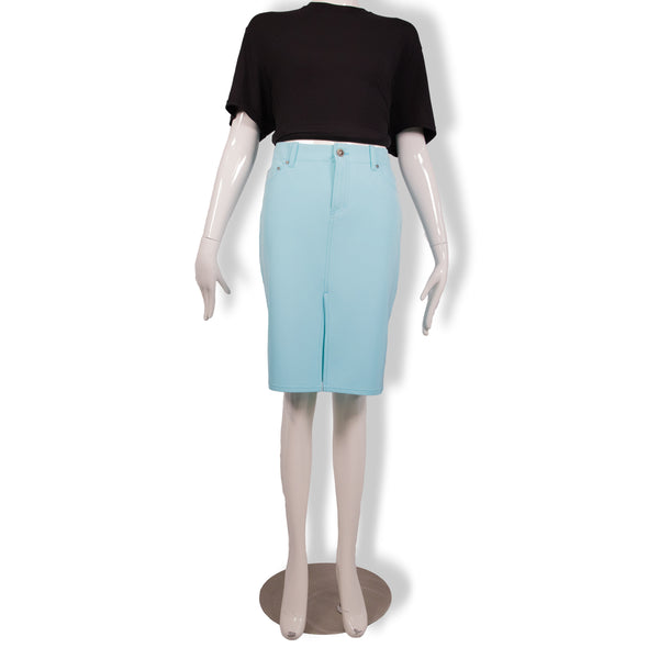 Versace Jeans Couture Blue Slit Skirt Size 26