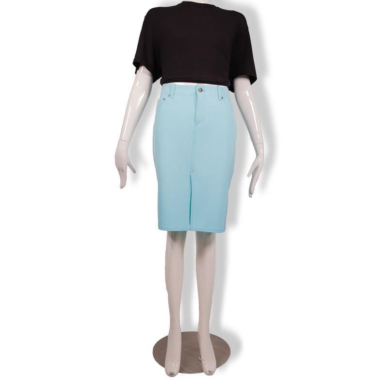 Versace Jeans Couture Blue Slit Skirt Size 26