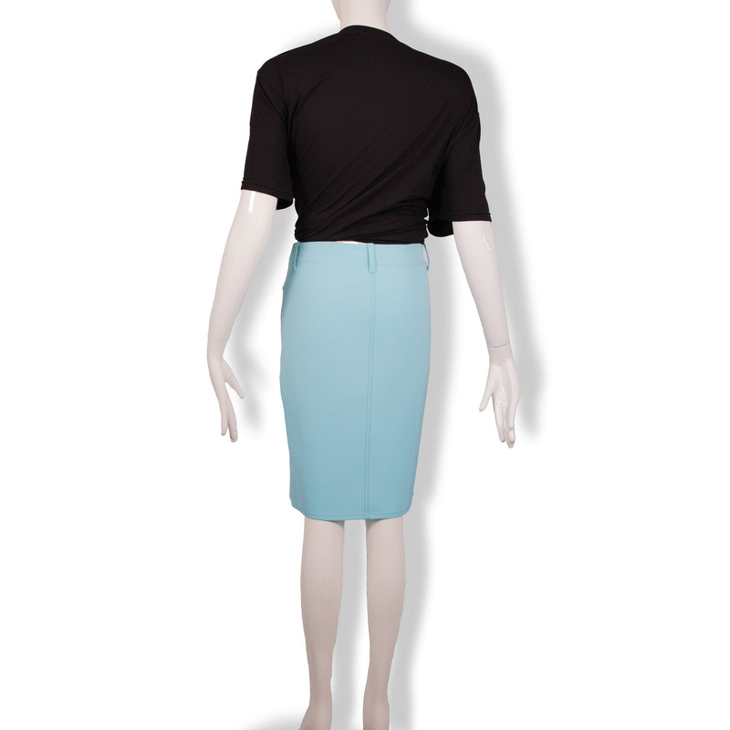 Versace Jeans Couture Blue Slit Skirt Size 26