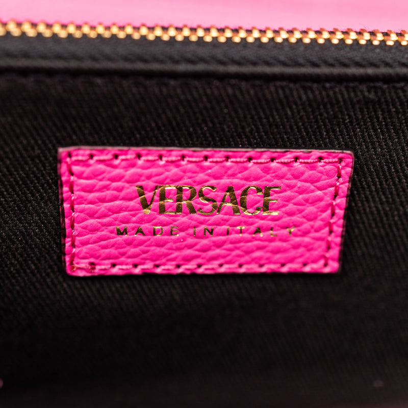 Versace Pink Leather WOC Crossbody with Gold Chain GHW