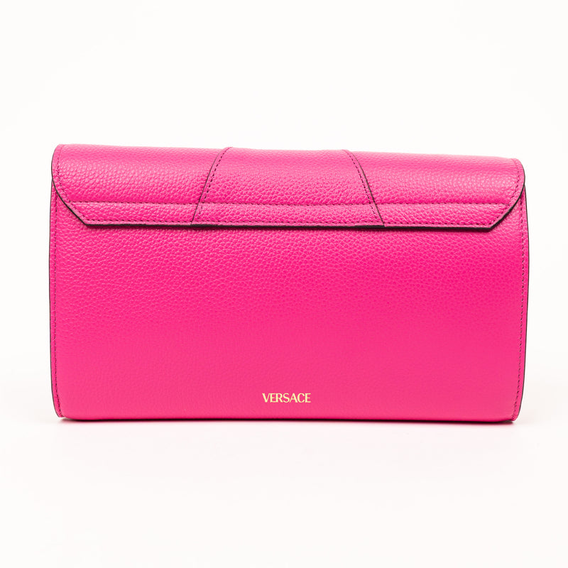 Versace Pink Leather WOC Crossbody with Gold Chain GHW