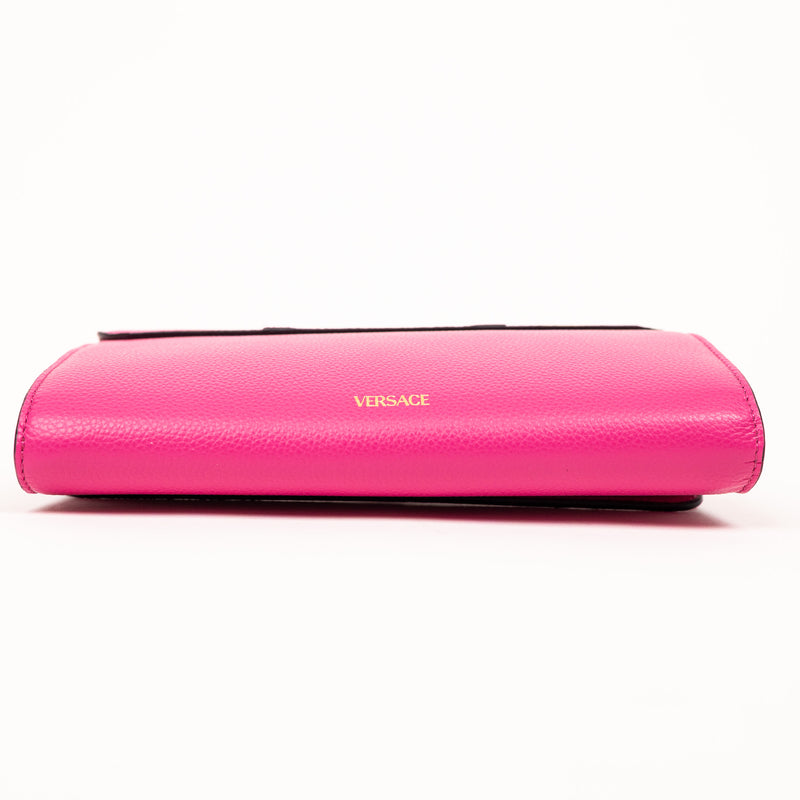 Versace Pink Leather WOC Crossbody with Gold Chain GHW