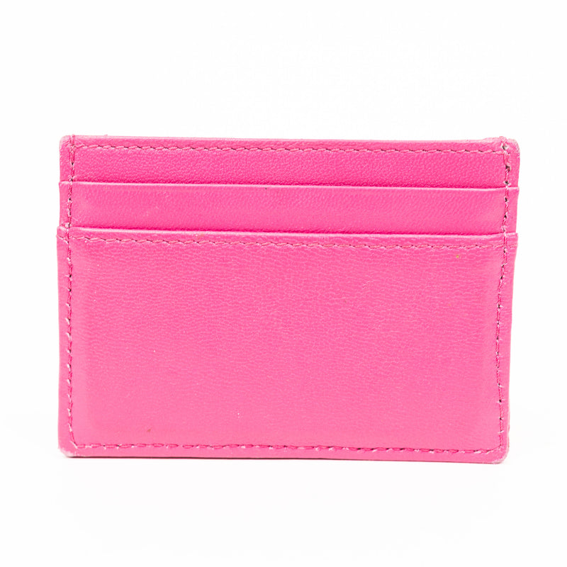 Versace Pink Quilted Leather Medusa Cardholder GHW