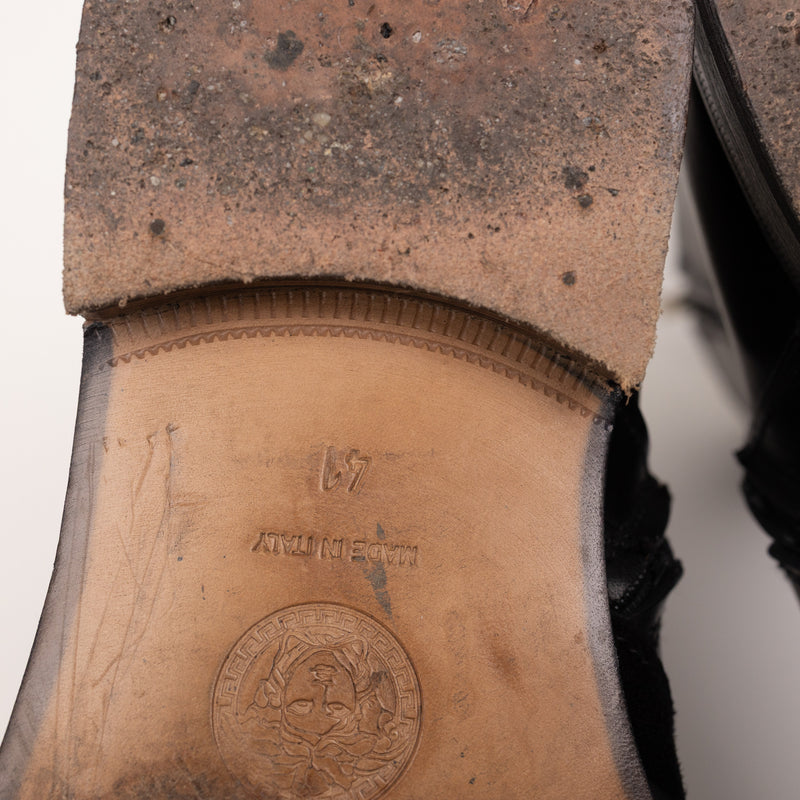 Versace Western Leather Boots Black 41