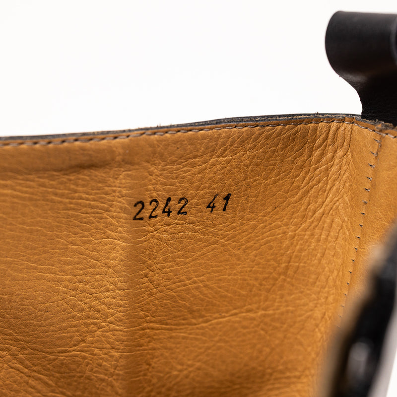 Versace Western Leather Boots Black 41