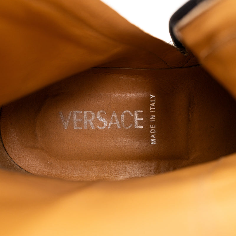 Versace Western Leather Boots Black 41