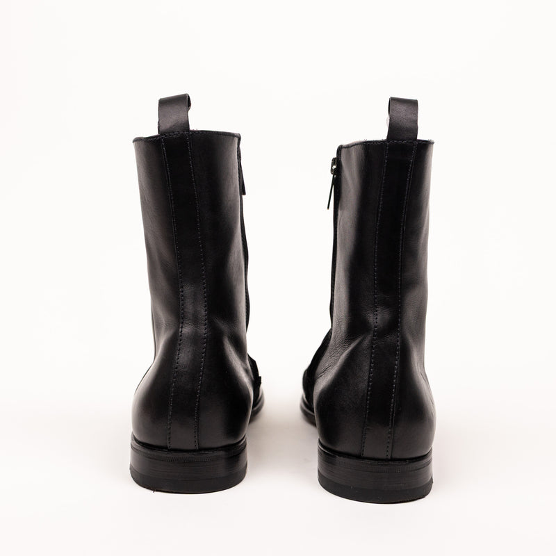 Versace Western Leather Boots Black 41
