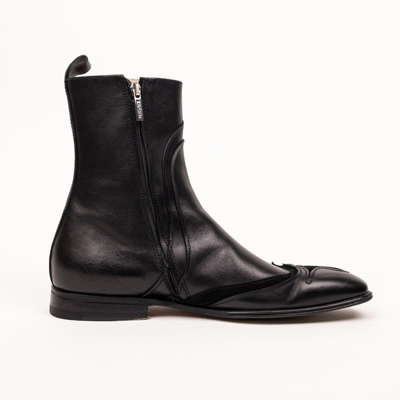 Versace Western Leather Boots Black 41