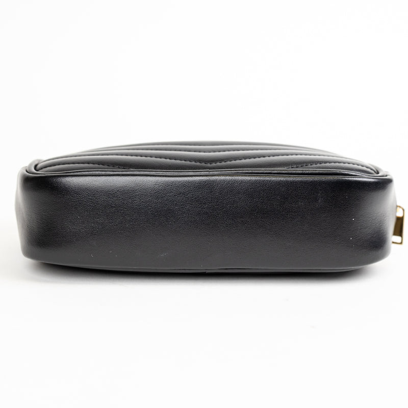Saint Laurent Black Quilted Leather LouLou Mini Camera Bag