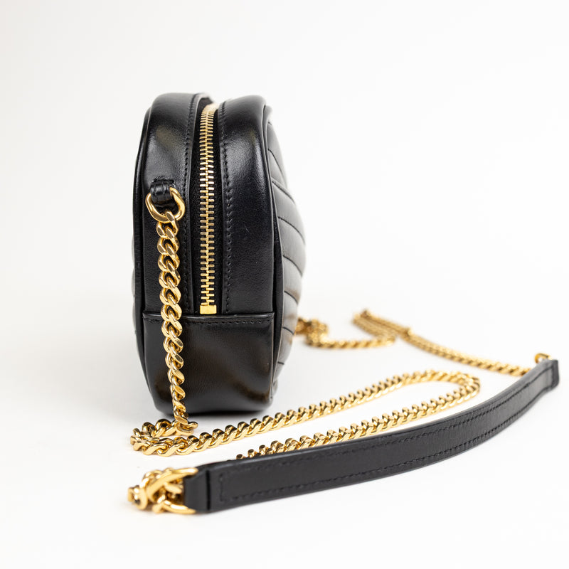 Saint Laurent Black Quilted Leather LouLou Mini Camera Bag