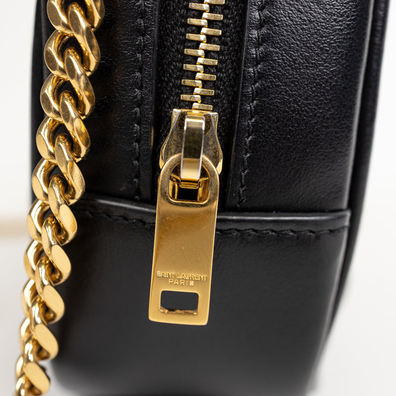 Saint Laurent Black Quilted Leather LouLou Mini Camera Bag