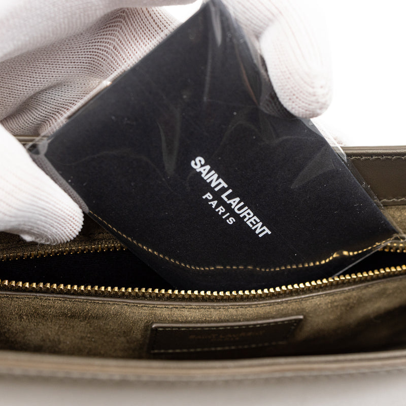 Saint Laurent YSL Olive Green Smooth Leather Le 5 À 7 Hobo Bag