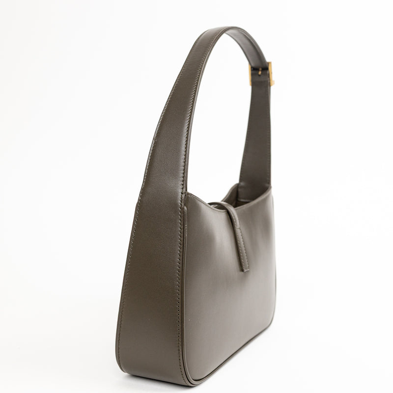 Saint Laurent YSL Olive Green Smooth Leather Le 5 À 7 Hobo Bag