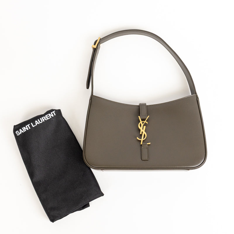 Saint Laurent YSL Olive Green Smooth Leather Le 5 À 7 Hobo Bag